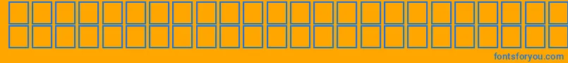 フォントAlKharashi26 – オレンジの背景に青い文字