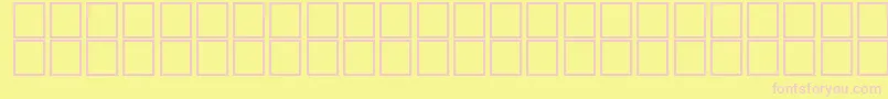 AlKharashi26-fontti – vaaleanpunaiset fontit keltaisella taustalla