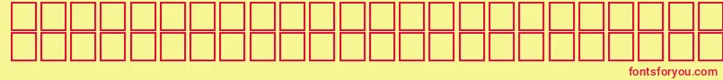 フォントAlKharashi26 – 赤い文字の黄色い背景