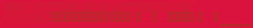 OuttaDaBox Font – Brown Fonts on Red Background