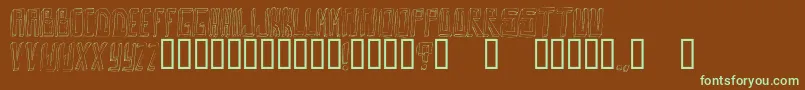 OuttaDaBox Font – Green Fonts on Brown Background