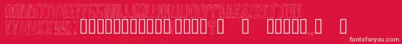 OuttaDaBox Font – Pink Fonts on Red Background