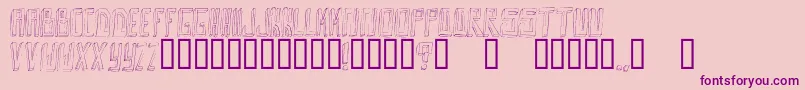 OuttaDaBox-Schriftart – Violette Schriften auf rosa Hintergrund