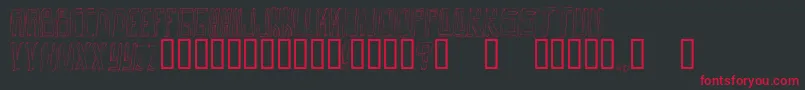 OuttaDaBox Font – Red Fonts on Black Background