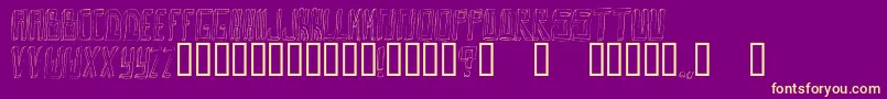 OuttaDaBox Font – Yellow Fonts on Purple Background