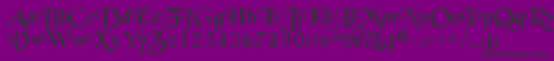 SchwarzwaldRegular-Schriftart – Schwarze Schriften auf violettem Hintergrund