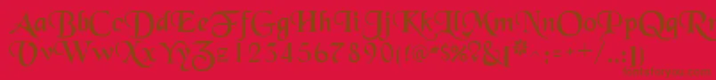 SchwarzwaldRegular Font – Brown Fonts on Red Background