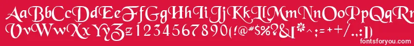 SchwarzwaldRegular Font – White Fonts on Red Background