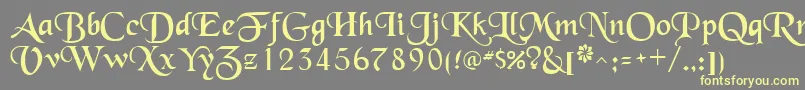 SchwarzwaldRegular Font – Yellow Fonts on Gray Background