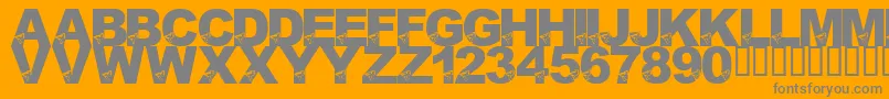 LmsBirdBrain Font – Gray Fonts on Orange Background