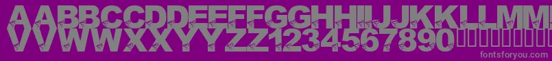 LmsBirdBrain Font – Gray Fonts on Purple Background