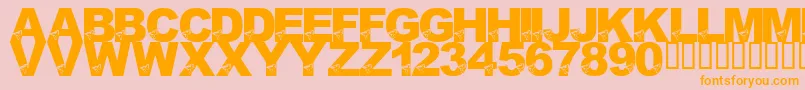LmsBirdBrain Font – Orange Fonts on Pink Background
