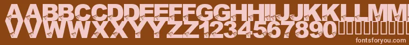 LmsBirdBrain Font – Pink Fonts on Brown Background