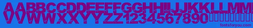 LmsBirdBrain Font – Purple Fonts on Blue Background
