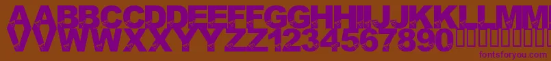 LmsBirdBrain Font – Purple Fonts on Brown Background
