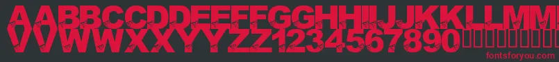 LmsBirdBrain Font – Red Fonts on Black Background