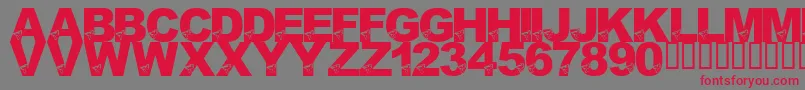 LmsBirdBrain Font – Red Fonts on Gray Background