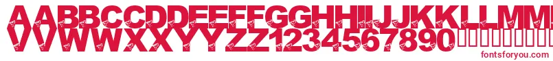 LmsBirdBrain Font – Red Fonts on White Background