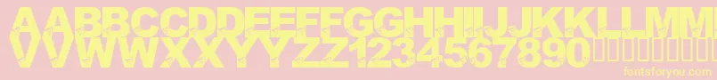 LmsBirdBrain Font – Yellow Fonts on Pink Background