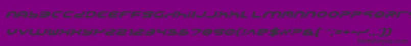 YukonTechExpandedItalic Font – Black Fonts on Purple Background