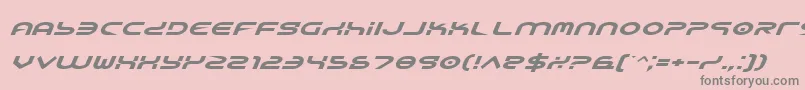 YukonTechExpandedItalic Font – Gray Fonts on Pink Background