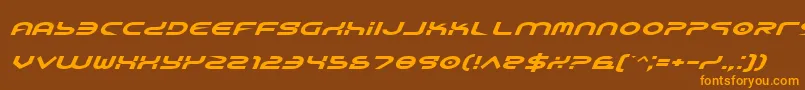 Шрифт YukonTechExpandedItalic – оранжевые шрифты на коричневом фоне