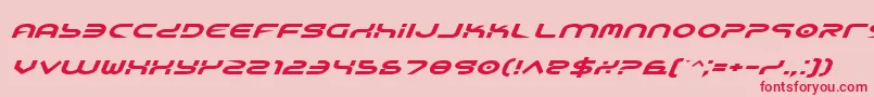 Шрифт YukonTechExpandedItalic – красные шрифты на розовом фоне