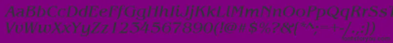 BenguiatitcteeItalic Font – Black Fonts on Purple Background