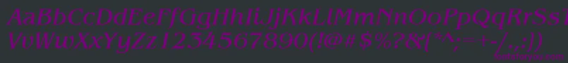 BenguiatitcteeItalic Font – Purple Fonts on Black Background
