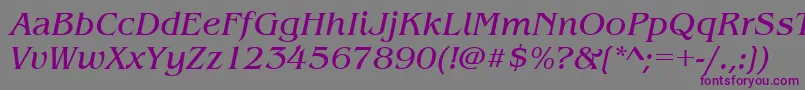 BenguiatitcteeItalic Font – Purple Fonts on Gray Background