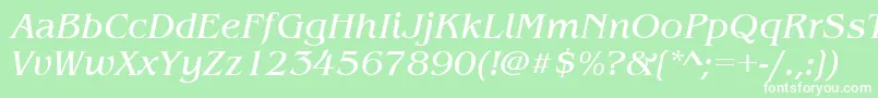 フォントBenguiatitcteeItalic – 緑の背景に白い文字