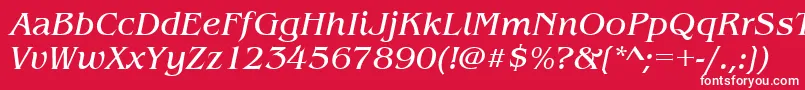Шрифт BenguiatitcteeItalic – белые шрифты на красном фоне