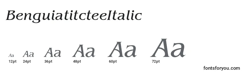 BenguiatitcteeItalic Font Sizes