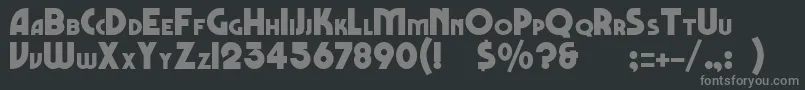 Marbolo Font – Gray Fonts on Black Background