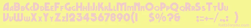 Marbolo Font – Pink Fonts on Yellow Background