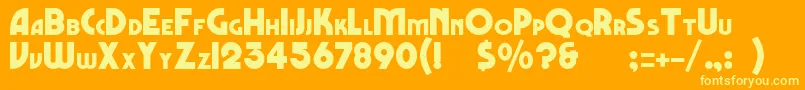 フォントMarbolo – オレンジの背景に黄色の文字