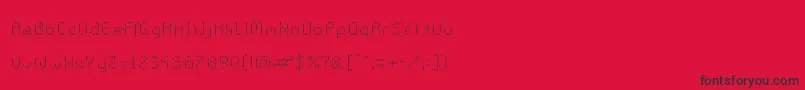 GalacticasThinstripes Font – Black Fonts on Red Background