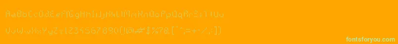 GalacticasThinstripes Font – Green Fonts on Orange Background