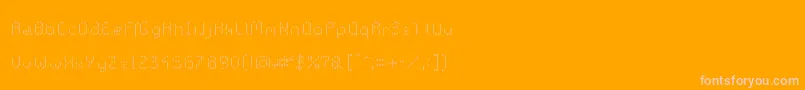 GalacticasThinstripes Font – Pink Fonts on Orange Background