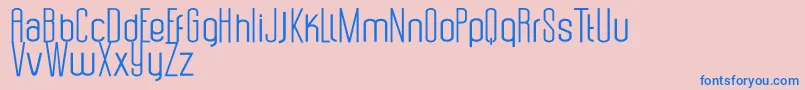 Uzunduraz-Schriftart – Blaue Schriften auf rosa Hintergrund