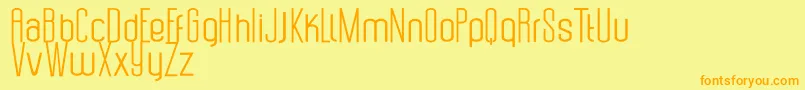 Uzunduraz Font – Orange Fonts on Yellow Background