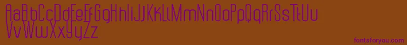 Uzunduraz-Schriftart – Violette Schriften auf braunem Hintergrund