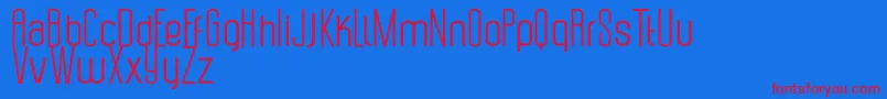 フォントUzunduraz – 赤い文字の青い背景