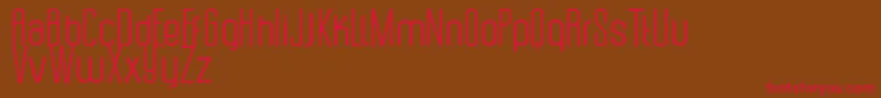 Uzunduraz-Schriftart – Rote Schriften auf braunem Hintergrund