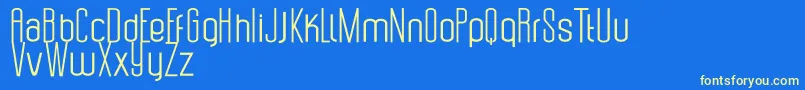 Uzunduraz Font – Yellow Fonts on Blue Background