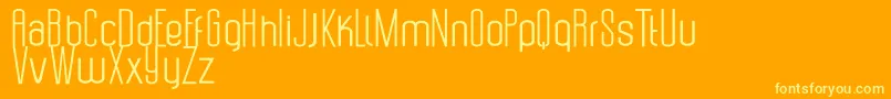 Uzunduraz-fontti – keltaiset fontit oranssilla taustalla