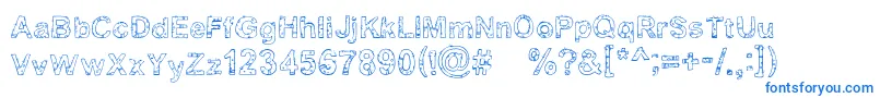 Yugly ffy Font – Blue Fonts on White Background