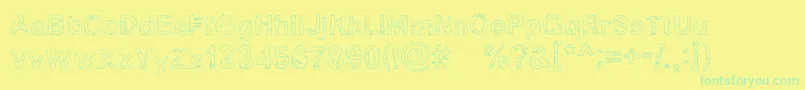 Yugly ffy Font – Green Fonts on Yellow Background