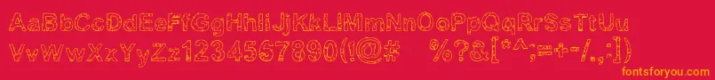 Yugly ffy Font – Orange Fonts on Red Background