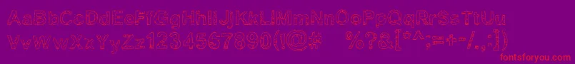 Yugly ffy Font – Red Fonts on Purple Background